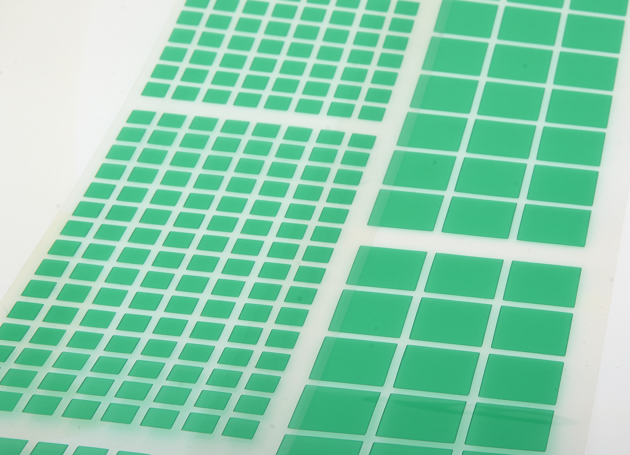 Polyester Klebequadrate grün 220° C hitzebeständig