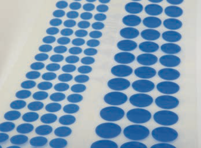 Polyester Klebepunkte blau – EXTRA FLEXIBEL